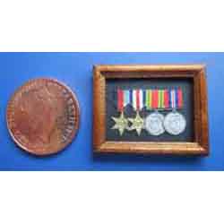 WW11 Medals in a Wooden Frame